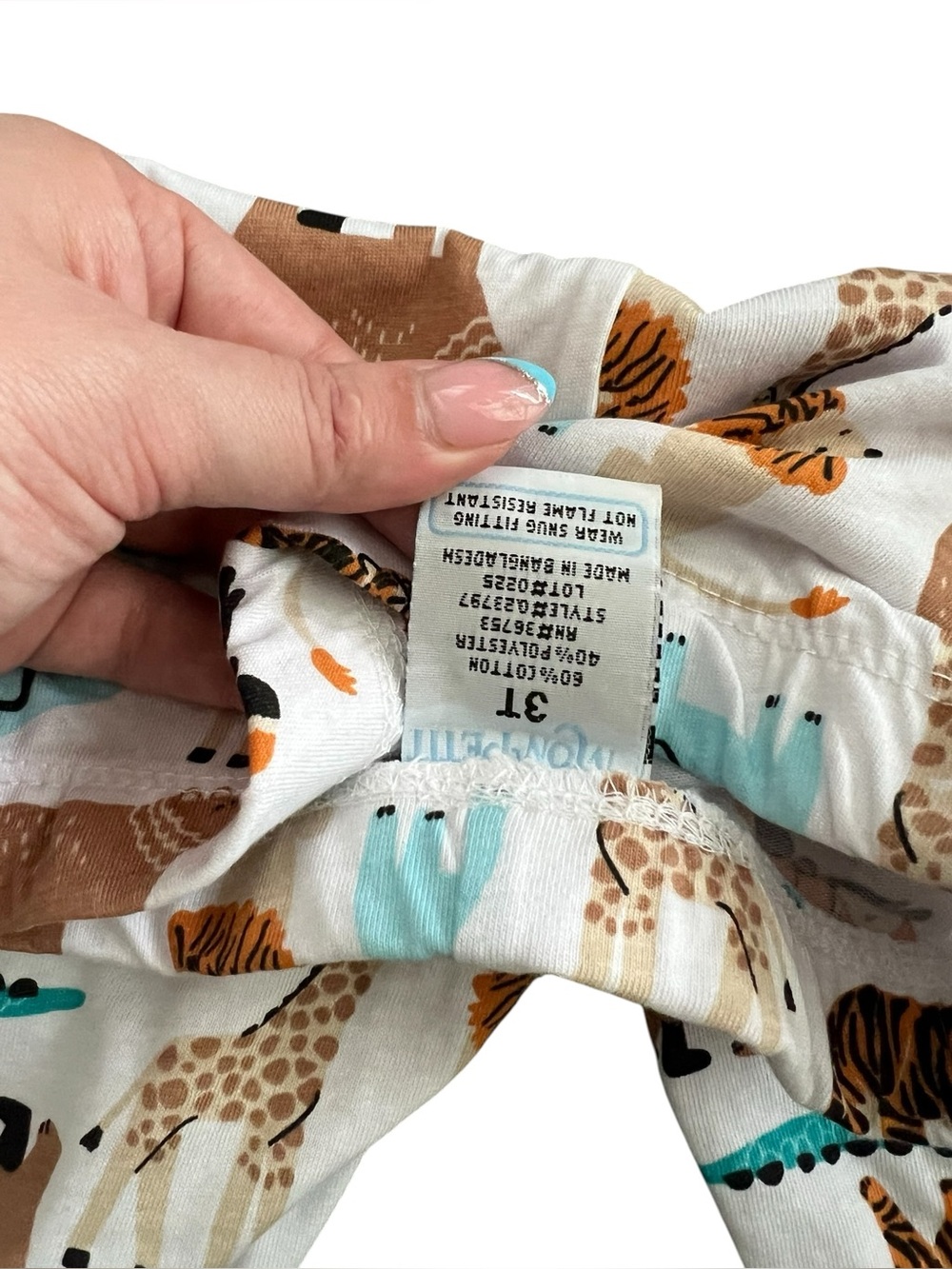 Mon Petit Safari Pajamas - size 3T - Picture 2 of 4